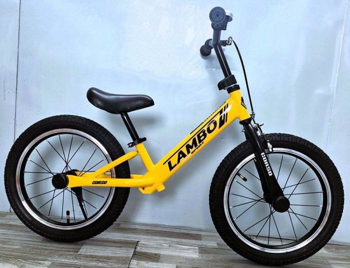 Детский Велобег "CORSO LAMBO" 16 дюймов (LB-16507) ручной тормоз, подножка, звонок