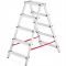 Двухсторонняя алюминиевая стремянка HIGHER 2х6 125 кг