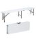 Набір садових меблів Ecarla: стіл 180 см + 2 лавки Білий