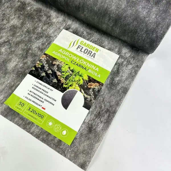 Агроволокно 50 г/м2 1.6м/100м Чорно-Біле Garden Flora 