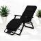 Садовый шезлонг тканевый + матрас IdealGarden CT-SF02-BK-B Черный
