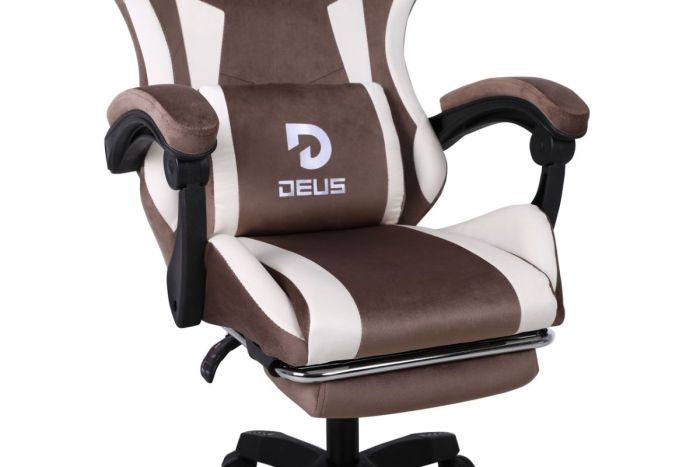 Комп'ютерне крісло із замші DEUS Inferno Коричневий