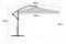 Парасоля садова з нахилом Ideal Garden YN7011 Графітовий