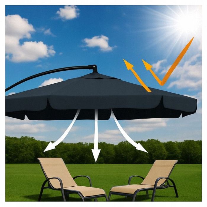 Парасоля садова з нахилом Ideal Garden YN7011 Світло-сірий