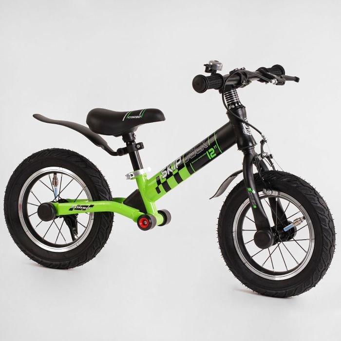 Детский Велобег Corso "Skip Jack" (95112) ЧЕРНО-ЗЕЛЕНЫЙ