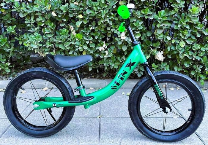Детский Велобег "CORSO Spin-X" 14 дюймов (PX-415-63) подножка, подставка для ног, звонок
