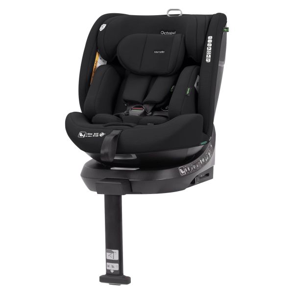 Дитяче Автокрісло CARRELLO Octopus (CRL-16002 Midnight Black) i-Size 40-150см ISOFIX, поворот, опор.стійка