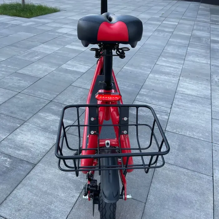 Электросамокат KUGOO С1 500W 11Ah красный, с сидением и усиленной корзинкой
