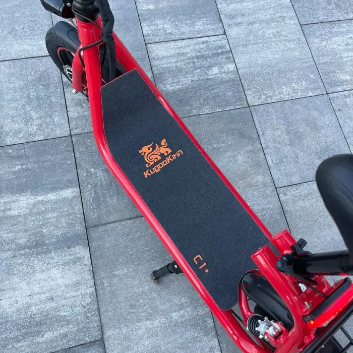 Электросамокат KUGOO С1 500W 11Ah красный, с сидением и усиленной корзинкой