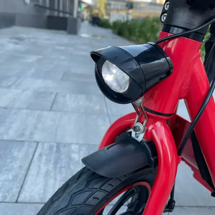 Электросамокат KUGOO С1 500W 11Ah красный, с сидением и усиленной корзинкой