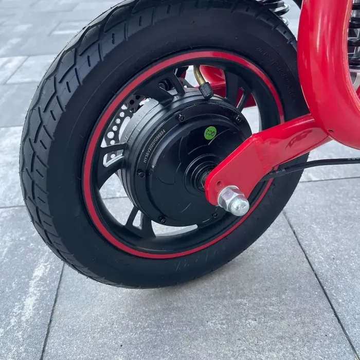 Электросамокат KUGOO С1 500W 11Ah красный, с сидением и усиленной корзинкой