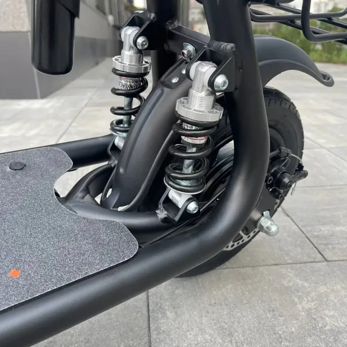 Електросамокат KUGOO С1 500W 11Ah чорний, з сидінням та посиленим кошиком