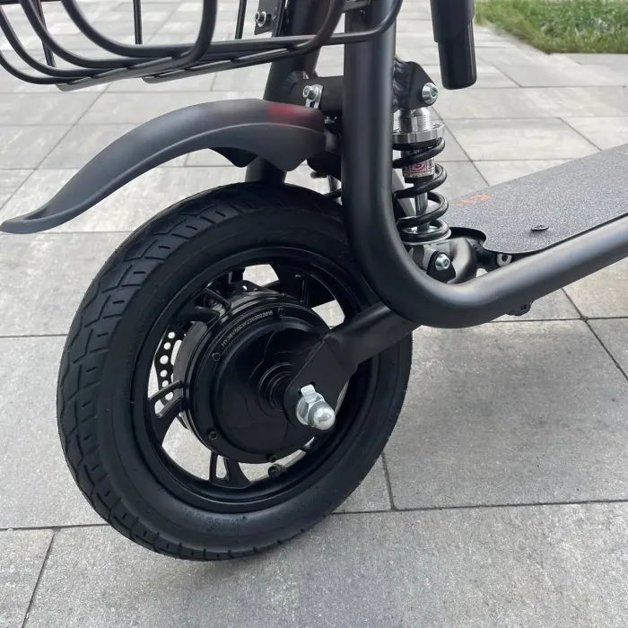 Електросамокат KUGOO С1 500W 11Ah чорний, з сидінням та посиленим кошиком