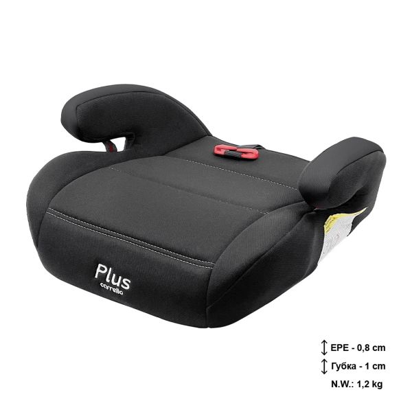 Дитяче Автокрісло-бустер CARRELLO Plus (CRL-16007 Jet Black) +направляючий ремінь 75см