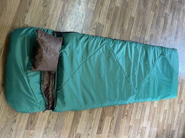 Спальный мешок до -10 холлофайбер (синтепон) 300г/м2 зеленый
