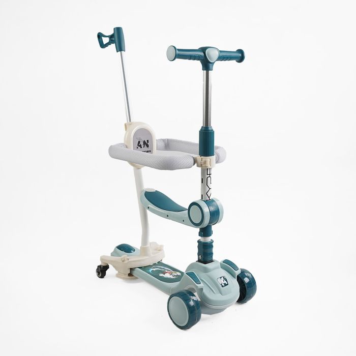 Дитячий триколісний Самокат 5в1 "Skyper" (GH-41533) світло, укр. озвучування та підсвічування платформи, з ДОД. КОЛЕСАМИ, захисний бампер